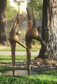 Dancers on One Toe (Medium)  AP Bronze Sculpture 2008 60x40 in Sculpture - Robert Holmes
