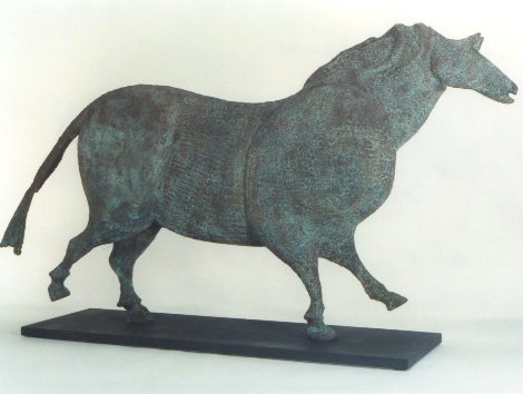 Cave Horse Bronze Sculpture 1998 55x32 in - Huge Sculpture - Robert Holmes