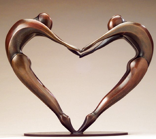 Arched Dancers II Small Bronze Sculpture 16 in Sculpture by Robert Holmes