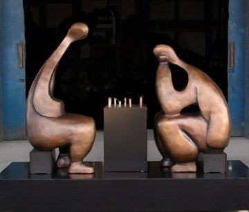 Game Bronze Life Size Sculpture 80 in Sculpture - Robert Holmes Game Bronze Life Size Sculpture 80 in Sculpture - Robert Holmes