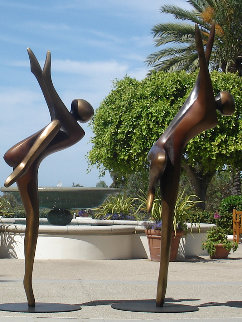 Just Dancing Bronze Sculpture, Monumental Size 1996 124 in Sculpture - Robert Holmes