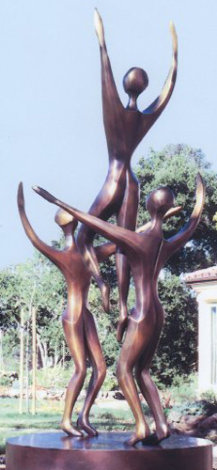 Rhapsody (3 Figures) Bronze Sculpture 1996  96 inches - Monumental Sculpture - Robert Holmes