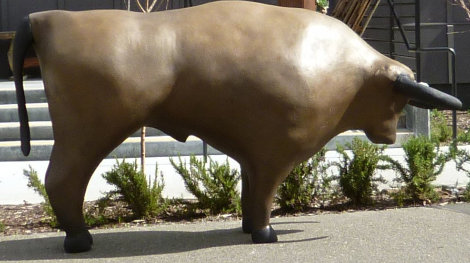 Cave Bull (Monumental), Bronze Sculpture AP 50x76 Inches - Monumental Sculpture - Robert Holmes