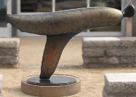 Skater (Large) Bronze Sculpture 48x84 in Sculpture by Robert Holmes - 0