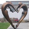 Arched Dancers 2  - Bronze Sculpture 2002 48 in - Huge Sculpture by Robert Holmes - 6