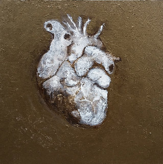 Heavy Heart 2016 20x20 Original Painting - Ricardo Derrek J. Brown