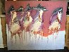 Ghost Mustangs 50x60 Huge Original Painting by Jean Richardson - 1