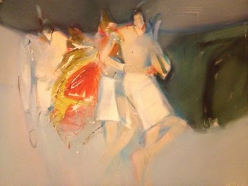 Spring Ponies 1988 32x40 Original Painting - Jean Richardson Spring Ponies 1988 32x40 Original Painting - Jean Richardson