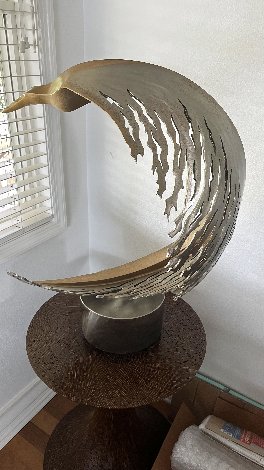 Heron Metal Sculpture 1994 30 in Sculpture - John Richen