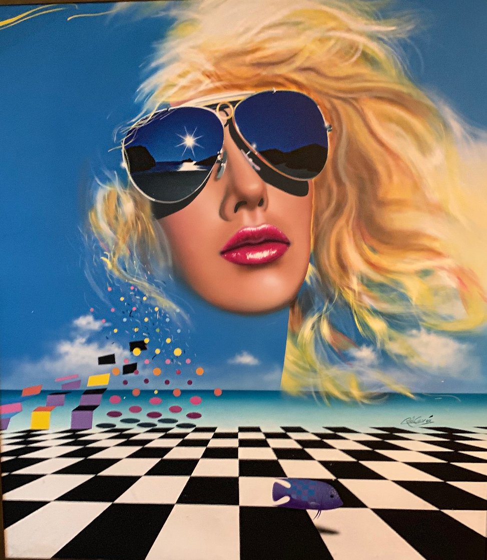 Untitled Painting 1985 55x50 Super Huge Original Painting by Rick Garcia Untitled Painting 1985 55x50 Super Huge Original Painting by Rick Garcia
