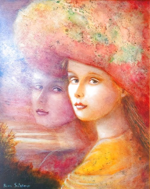 Serenity 2005 30x26 Original Painting by Rina Sutzkever