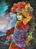 Flower Girl 2005 28x20 Original Painting by Rina Sutzkever - 0