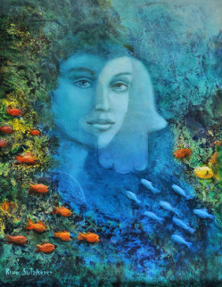 Hamsa 2005 Original Painting - Rina Sutzkever Hamsa 2005 Original Painting - Rina Sutzkever