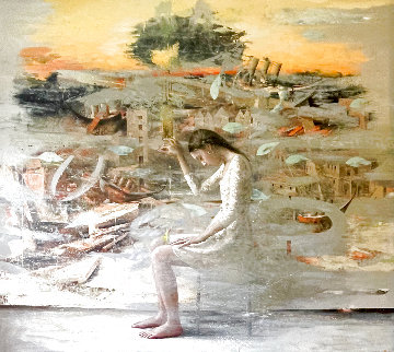 Hidden Canvas 71x79 - Huge Original Painting - Vangelis Rinas