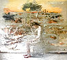 Hidden Canvas 71x79 - Huge Mural Size - 2 Panels Original Painting by Vangelis Rinas - 0