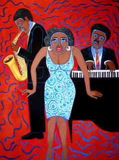 Mama Can Sing You Put the Devil in Me (From the Jazz Series) 2004 Limited Edition Print - Faith Ringgold Mama Can Sing You Put the Devil in Me (From the Jazz Series) 2004 Limited Edition Print - Faith Ringgold