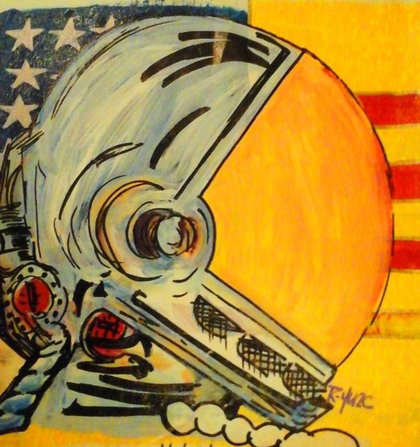 Space Man - Liberty Edition 2005 13x13 Original Painting by  Ringo