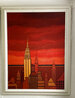 Sunset in NYC - 36x48 Acrylic on Canvas 2002 - New York - Signed Twice Original Painting by Rino Li Causi - 1 Sunset in NYC - 36x48 Acrylic on Canvas 2002 - New York - Signed Twice Original Painting by Rino Li Causi - 1