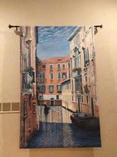Venetian Waterway, Italy 84x52 Original Painting - Rita Ford Jones Venetian Waterway, Italy 84x52 Original Painting - Rita Ford Jones