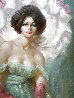 Lady in the Pink Gloves 45x32 - Huge Original Painting by Julian Ritter - 3