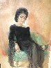 Woman in Black Dress 42x56 - Huge Original Painting by Julian Ritter - 4