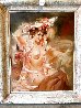 Seated Nude with Rose Covered Hat 40x46 - Huge Original Painting by Julian Ritter - 1