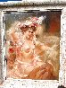 Seated Nude with Rose Covered Hat 40x46 - Huge Original Painting by Julian Ritter - 2