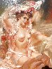 Seated Nude with Rose Covered Hat 40x46 - Huge Original Painting by Julian Ritter - 0