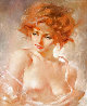Redhead Nude Portrait 30x26 Original Painting by Julian Ritter - 0