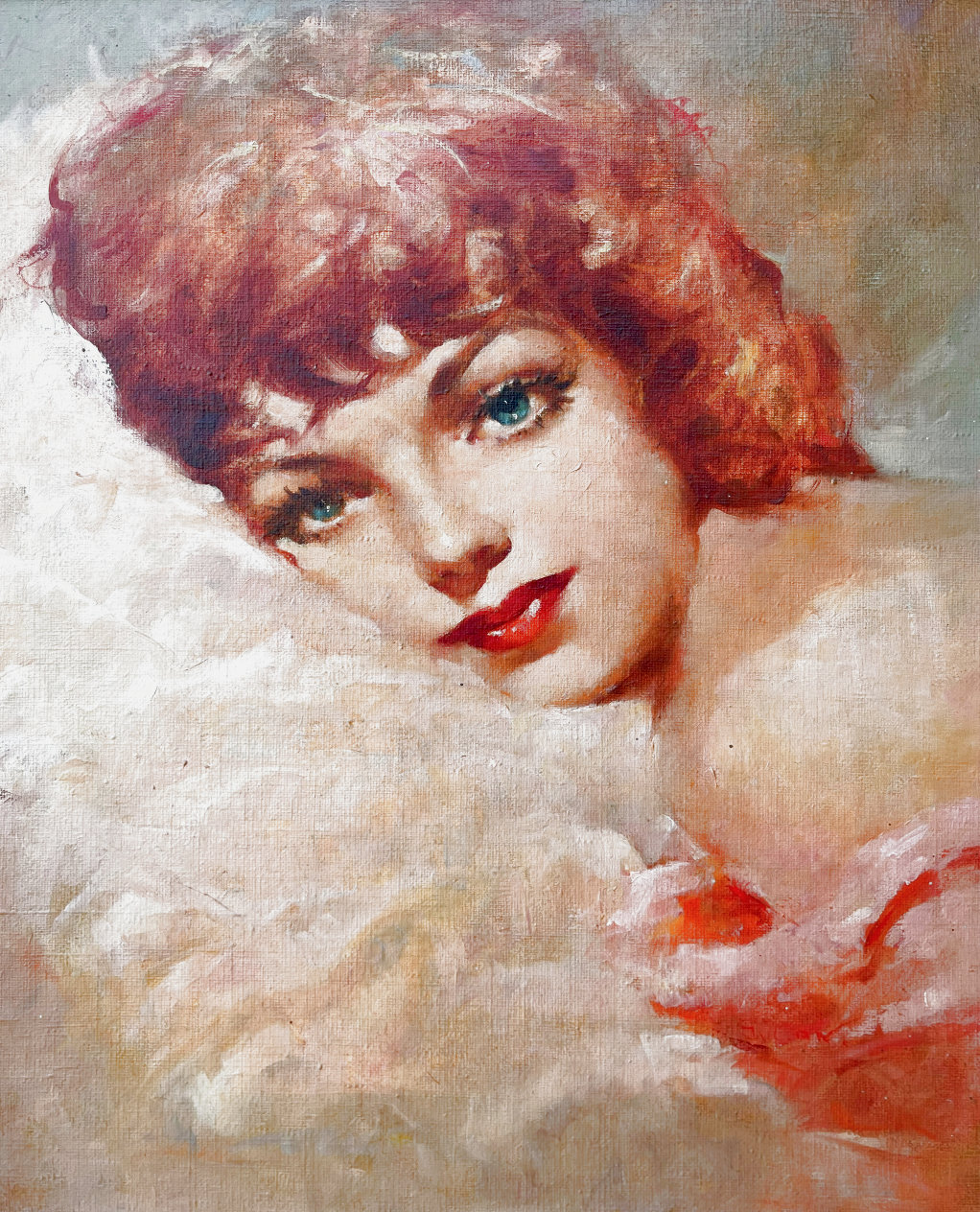 Portrait of June Mcafee Oil on Canvas by Julian Ritter - For Sale on ...