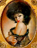 Over the Shoulder Raven Haired Vixen 19x15 Original Painting by Julian Ritter - 3