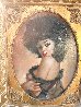 Over the Shoulder Raven Haired Vixen 19x15 Original Painting by Julian Ritter - 2