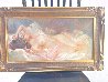 Reclining Nude Brunette 17x29 Original Painting by Julian Ritter - 2