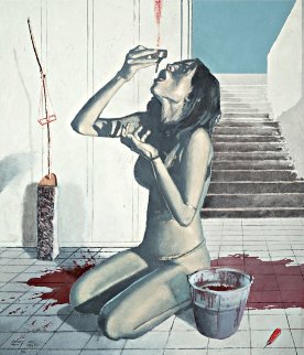 Potion 2013 44x37 Original Painting - Arturo Rivera Potion 2013 44x37 Original Painting - Arturo Rivera