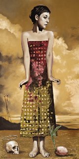 Penitent Maria 2014 59x29 Original Painting - Arturo Rivera Penitent Maria 2014 59x29 Original Painting - Arturo Rivera