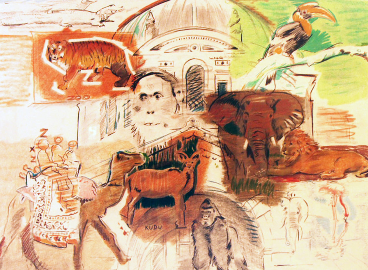 Bronx Zoo 1983 New York, NYC by Larry Rivers For Sale on Art Brokerage