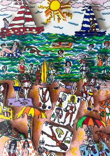 Beach 3-D 1984 Limited Edition Print - James Rizzi Beach 3-D 1984 Limited Edition Print - James Rizzi