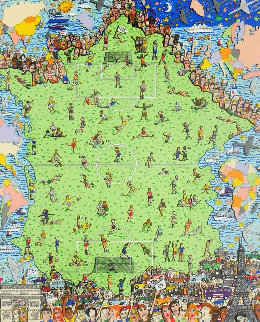World Will Be Watching 3-D 1998 Huge Limited Edition Print - James Rizzi World Will Be Watching 3-D 1998 Huge Limited Edition Print - James Rizzi
