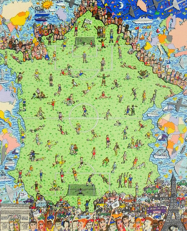 World Will Be Watching 3-D 1998 Huge Limited Edition Print - James Rizzi