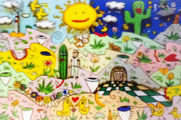 Faces in the Landscape 3-D 1995 Limited Edition Print - James Rizzi Faces in the Landscape 3-D 1995 Limited Edition Print - James Rizzi