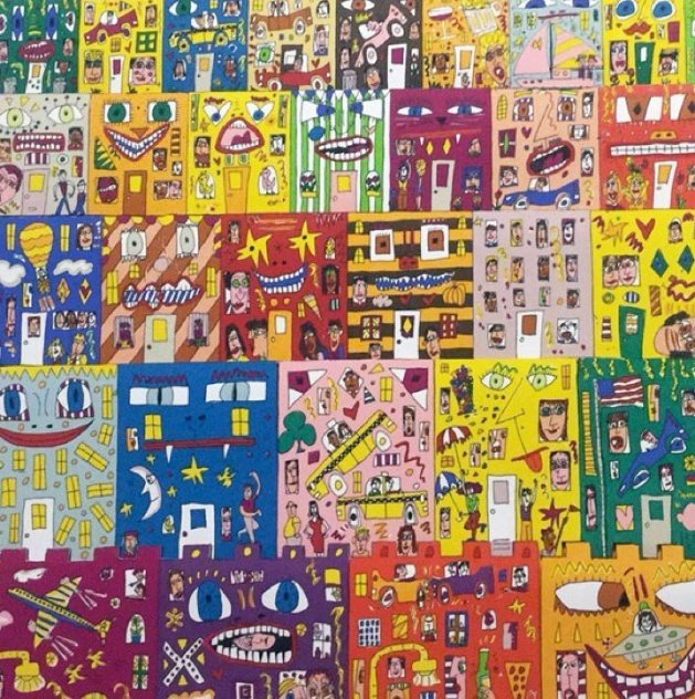 Lost in a Concrete Jungle 3-D 1990 Limited Edition Print by James Rizzi