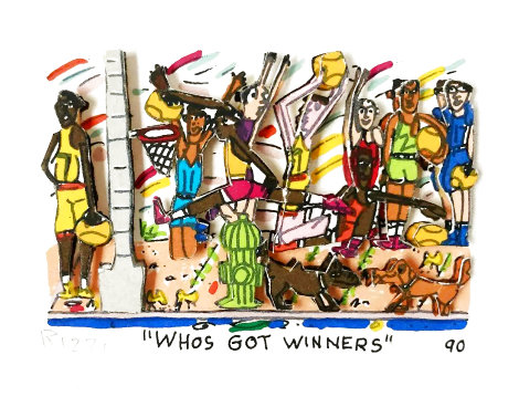 Whos Got Winners 1990 3-D Limited Edition Print - James Rizzi