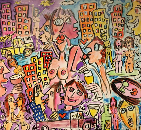 Before and After Hours 2005 36x36 Original Painting - James Rizzi