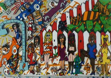 Hookers 3-D 1988 Limited Edition Print - James Rizzi Hookers 3-D 1988 Limited Edition Print - James Rizzi