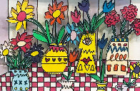 2 Pieces - Flowers For My Love And Lunch Break AP 3-D Limited Edition Print by James Rizzi - 0 2 Pieces - Flowers For My Love And Lunch Break AP 3-D Limited Edition Print by James Rizzi - 0