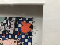 2 Pieces - Flowers For My Love And Lunch Break AP 3-D Limited Edition Print by James Rizzi - 5 2 Pieces - Flowers For My Love And Lunch Break AP 3-D Limited Edition Print by James Rizzi - 5