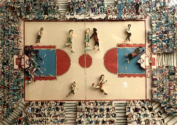 Basketball 1983 3-D Limited Edition Print - James Rizzi Basketball 1983 3-D Limited Edition Print - James Rizzi
