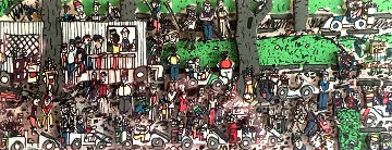 Waiting to Play Golf 3-D 1989 Limited Edition Print - James Rizzi Waiting to Play Golf 3-D 1989 Limited Edition Print - James Rizzi