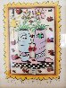 Kiss Kiss 1985 3-D 12x10 Works on Paper (not prints) by James Rizzi - 2
