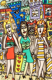Girls Out Shopping 3-D Limited Edition Print - James Rizzi